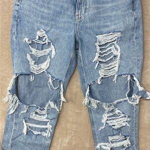 American Eagle Outfitters Distressed Blue Boyfriend Jeans